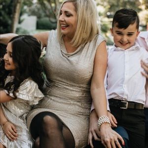 Lauren by Ralph Lauren Gold Cocktail Dress 10